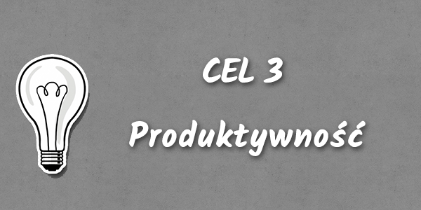Nasza strategia: CEL 3 - produktywność